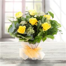 Six Long Stemmed Yellow Roses