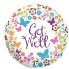 Get Well Butterfly Balloon 