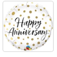 Happy Anniversary Gold Dots