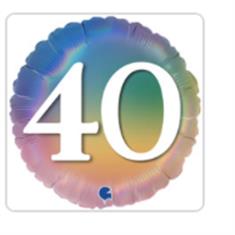 Colourful Rainbow Age 40 Foil Balloon