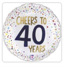  Cheers To 40 Years Glittergraphic 