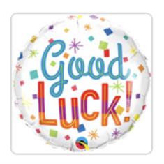  Good Luck Colourful Confetti Foil Balloon 