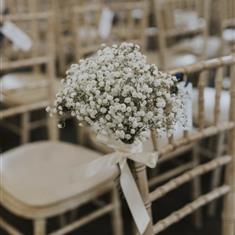 Gyp, Gypsophila, Baby's Breath Chair, Pew Ends Hire 