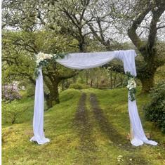 Large Draped Wooden Arch HIRE 
