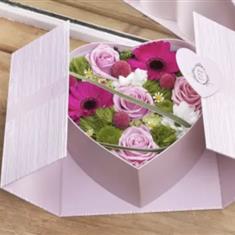 Surprise Flower Heart  Gift Box Pink 