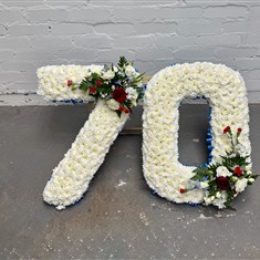 2ft Fresh Flower Letter and Number Tribute 